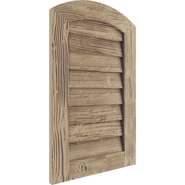 Timberthane Sandblasted Arch Top Faux Wood Non-Functional Gable Vent, Primed Tan, 34W X 36H